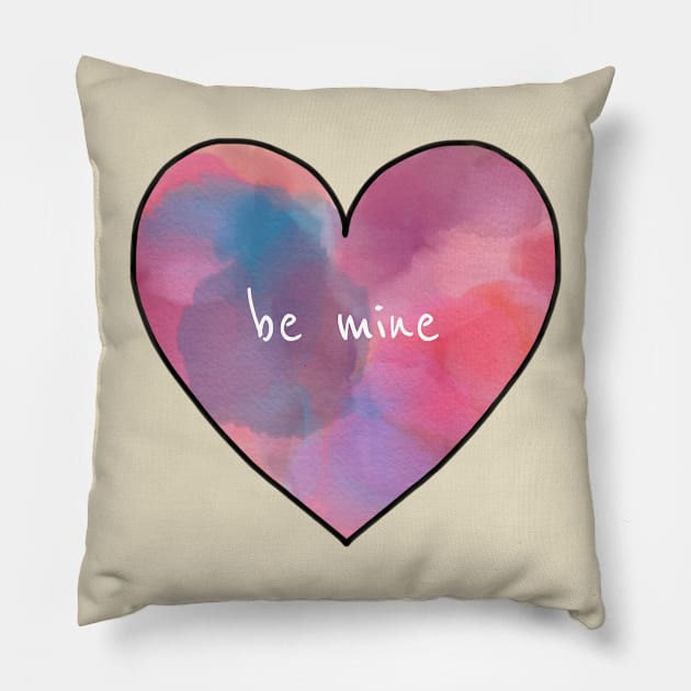 Be Mine Valentine Heart Pillow by faiiryliite