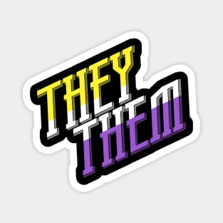 They/Them Non-Binary Pride Magnet