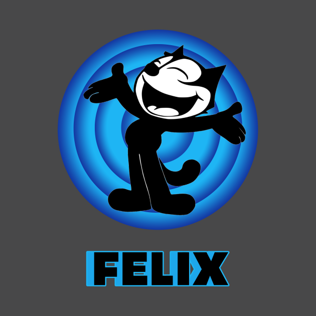 Disover Felix the Cat Cartoon Arms Outstretched Blue Vintage Retro - Felix The Cat - T-Shirt