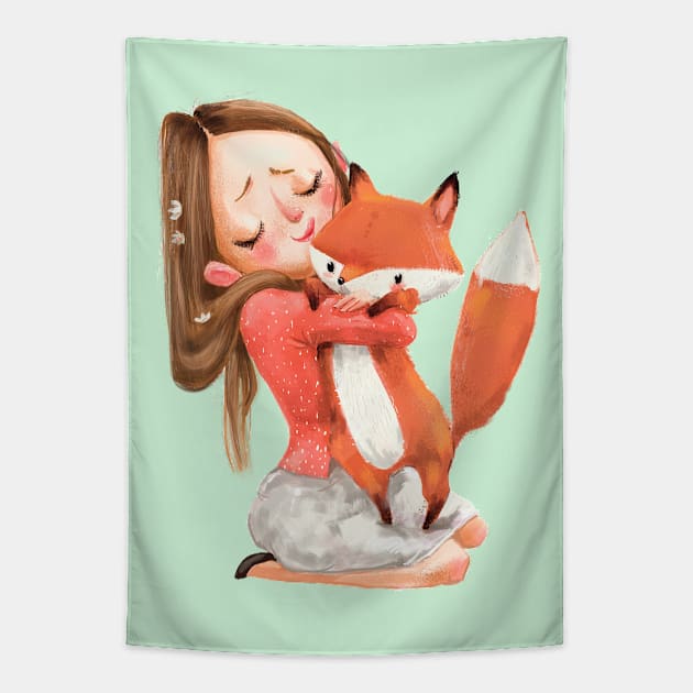 Adorable Fox 3 Tapestry by EveFarb