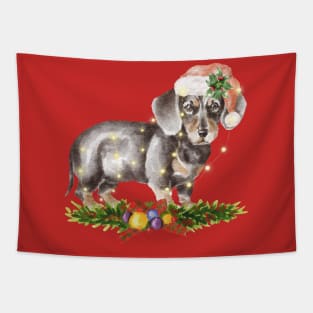 Christmas Dachshund Tapestry