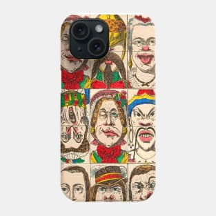 Comic faces of emotional humans Phone Case