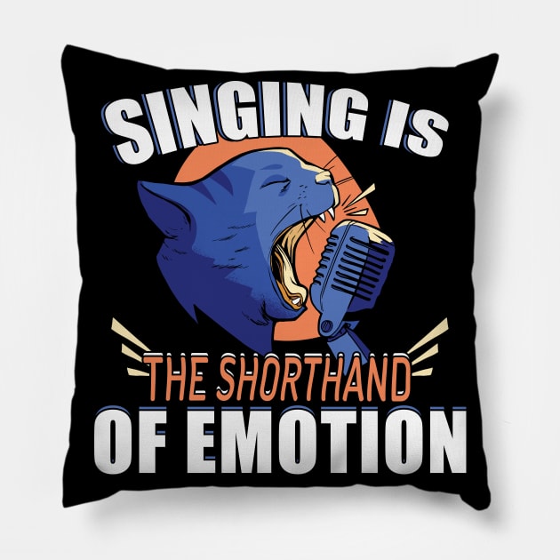 Singing Song Singing Music School Performance Pillow by SiegfriedIlligDesign