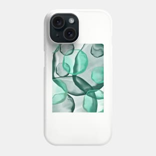 Green Shades of Bubbles Phone Case
