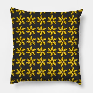 Orange Blossom - black Pillow