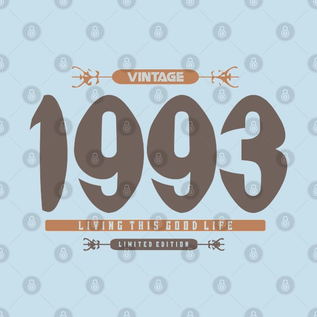 27th Birthday T-Shirt - Vintage 1993 by Reshartinc