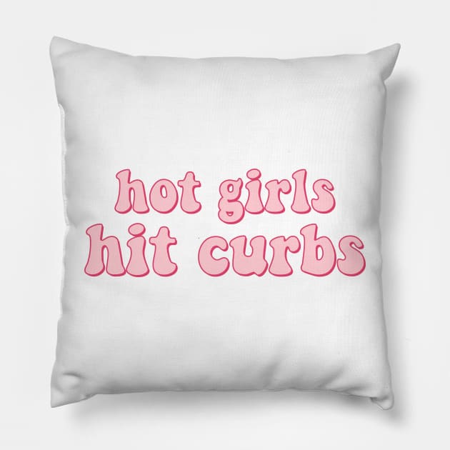 hot girls hit curbs Pillow by simple design