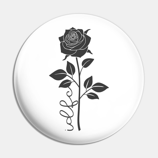 IDFC - Black Rose - Blackbear Pin by frickinferal