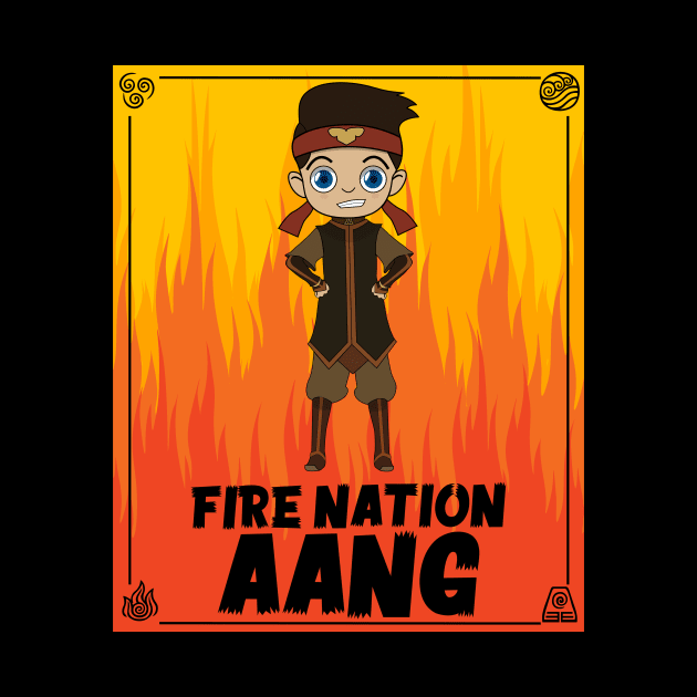 FIRE NATION AANG-KUZON AVATAR CUTE CHIBI POSTER by Movielovermax