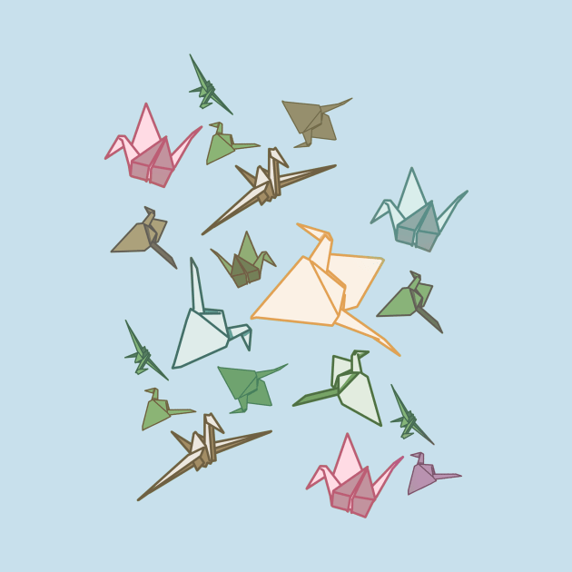 Paper Cranes origami birds by sandpaperdaisy