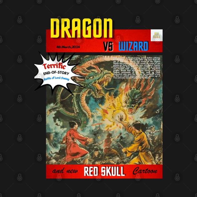 Dragon vs Wizard by RedSkullStudio