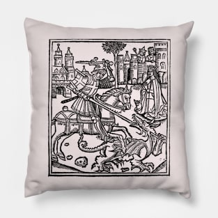 Saint George Woodcut Pillow