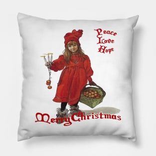 Peace, Love and Hope Merry Christmas Norse Myth Pillow