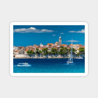 Old Town Korcula from the Sea Magnet