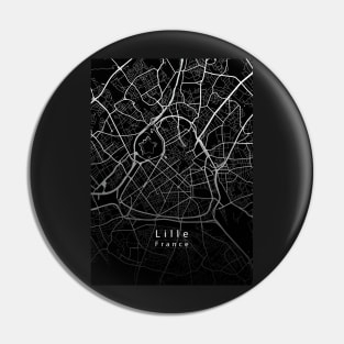 Lille France City Map dark Pin