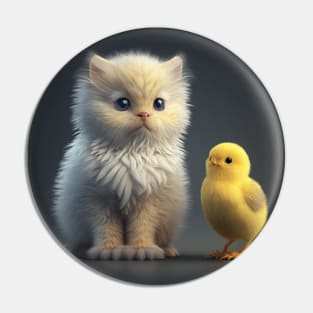 Cuteness Overload - Chick - Kitten Pin