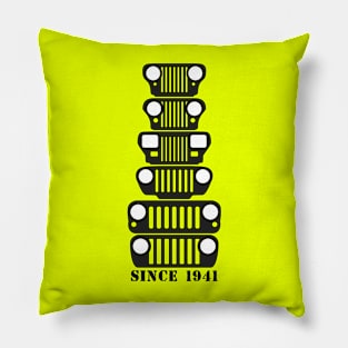 Jeep Grills Black Logo Pillow