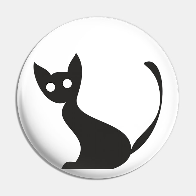 the black cat Pin by Emi