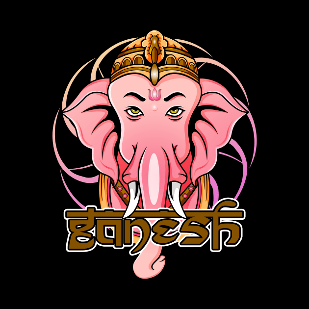 Ganesha India Elephant by Foxxy Merch