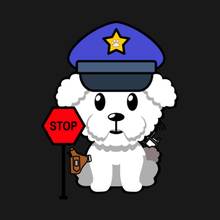 Cute furry dog is a police T-Shirt