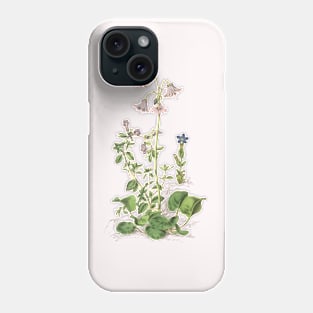 Wildflowers Vintage Botanical Illustration Phone Case