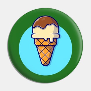 Ice Cream Cone Cartoon Vector Icon Illustration (7) Pin