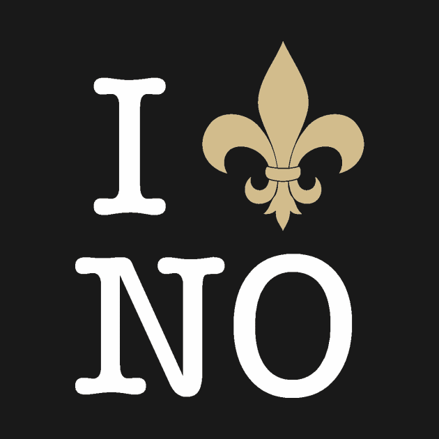 I Fleur de Lis New Orleans (White Lettering) by KyleHarlow