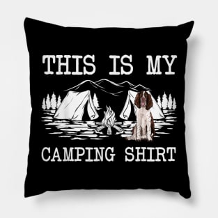 Campfire english springer spaniel dog Pillow