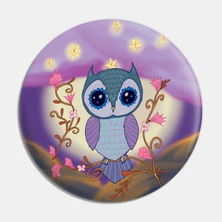 Mesmeric Owl Pin