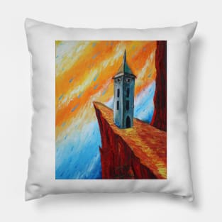 Oil Painting - The Watchtower I. 2012 Pillow