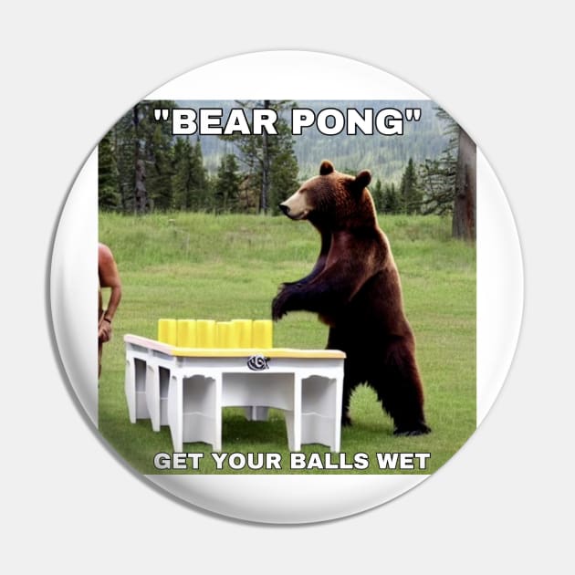 Bear Pong Pin by YungBick