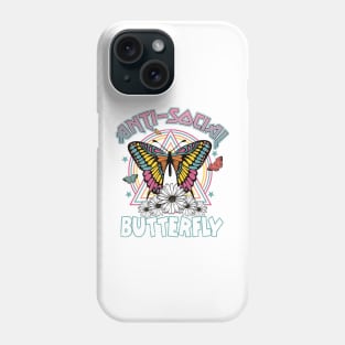 butterfly Anti social media Phone Case