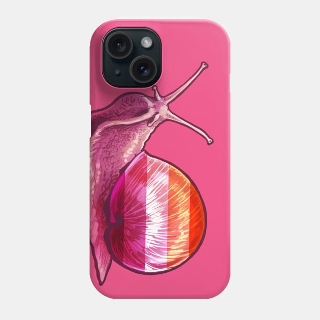 Lesbian Snail Phone Case by Merdet