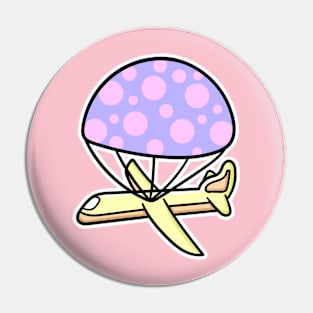 Plane parachute kawaii Pin