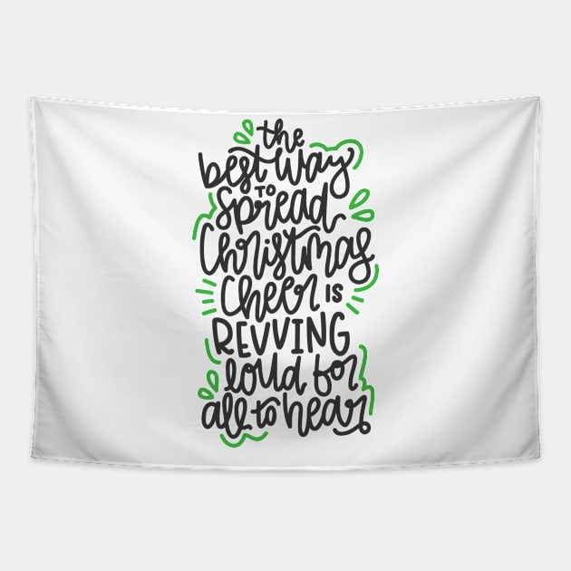 Christmas Cheer - Dark Gray/Green Tapestry by hoddynoddy