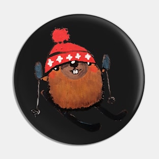 Swiss Ski Marmotte Pin