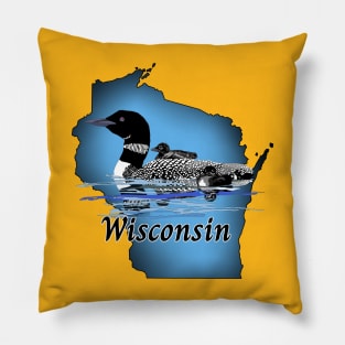 Wisconsin Loon Pillow