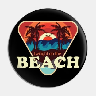 twilight on the beach Pin