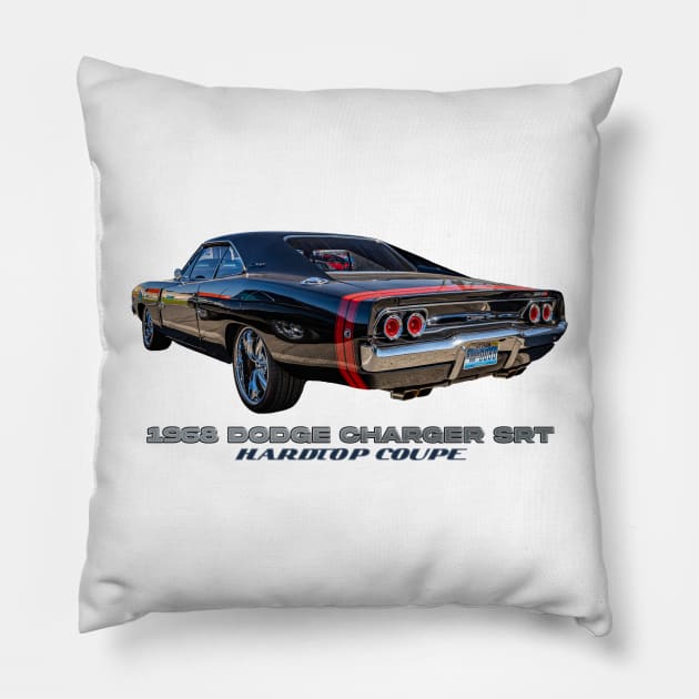 1968 Dodge Charger SRT Hardtop Coupe Pillow by Gestalt Imagery