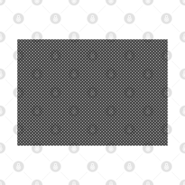 White Polka Dots on Black Background - Seamless Pattern by DesignWood Atelier
