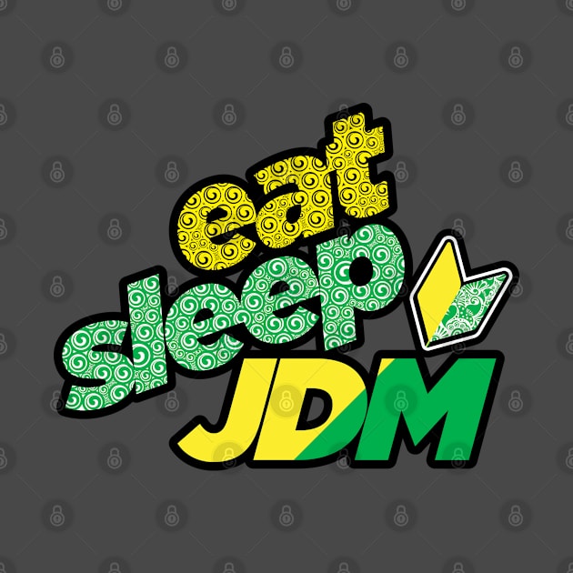 Eat Sleep JDM zentangle style design by FayDesigns