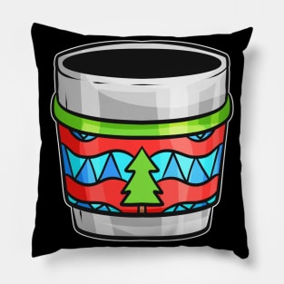 Autumn Beaker With Ugly Sweater For Christmas Pillow