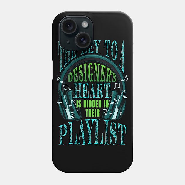 Designer Heart Music Phone Case by jeric020290