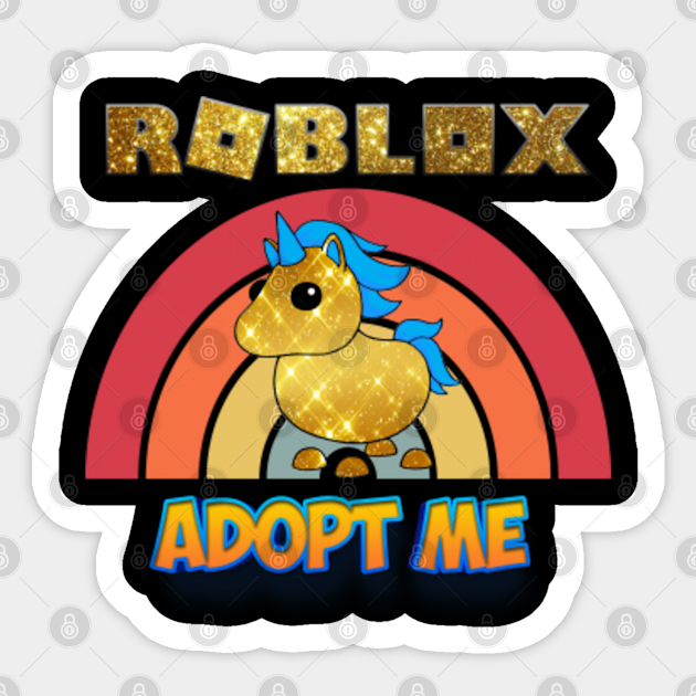 Roblox Adopt Me Golden Unicorn Roblox Sticker Teepublic - unicorn city roblox game