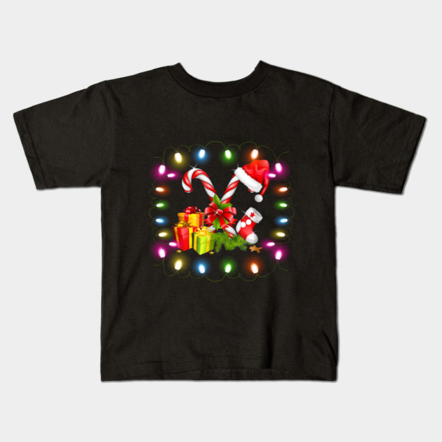 Christmas Tree Lights Glowing Festive T-Shirt - Christmas - Kids T ...