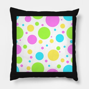 Neon polka dot summer Pillow