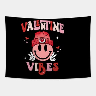 Groovy Checkered Valentine Vibes Valentines Day Girls Womens Tapestry