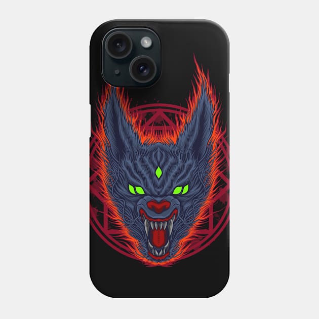 ANGRY WOLF Phone Case by SANT STUDIO