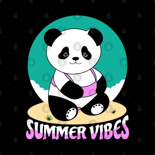 Summer Vibes Panda by Tezatoons