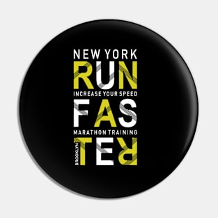 New York Running T-Shirt Pin